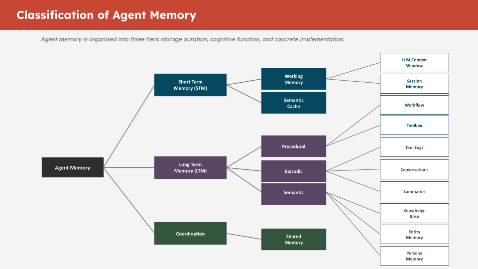 Classification of Agent Memory